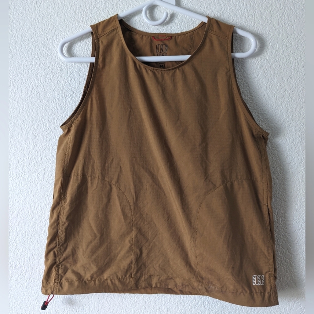 Topo Designs Tech Tank - Women's Medium - Tan/Brown - Good Condition